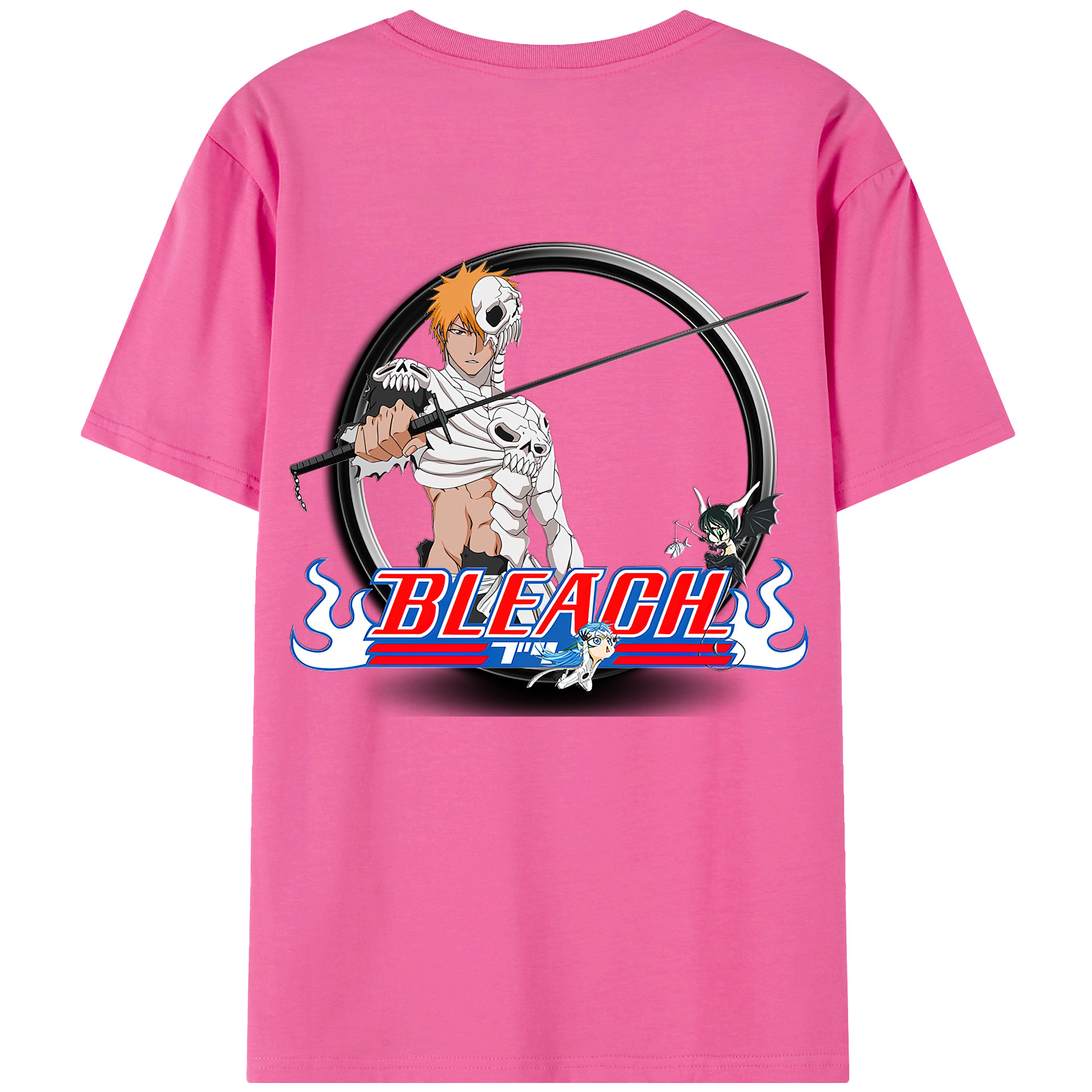 （画像用） ブリーチ 黒崎一護（くろさき いちご）BLEACH Kurosaki Ichigo レディース半袖Tシャツ(バックプリント)